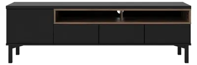 Image de CALICOSY - Meuble TV 1 porte, 3 tiroirs et 2 niches L156 cm - APRIL