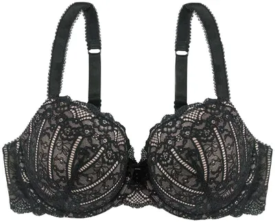 Produktbild von DORINA Curves T-Shirt Bügel BH Celine bis Cup G, D17455 (BH Größe: 95 C / Farbe: schwarz)