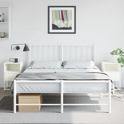 Obrázok produktu pre vidaXL Nočné stolíky 2 ks. Biele 36x39x60,5 cm Oceľ