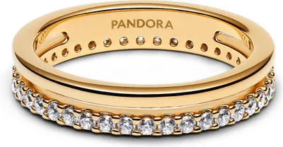 Zdjęcie produktu dla Pandora podwójny pierścionek 163799C01 damski pierścionek, rozmiar pierścionka:52
