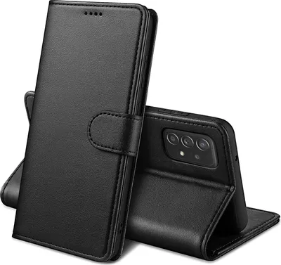 Image de Étui pour Samsung Galaxy A33 5G - Portefeuille noir Rabat Magnétisé Rangement Cartes Étui pour téléphone portable Phonillico®