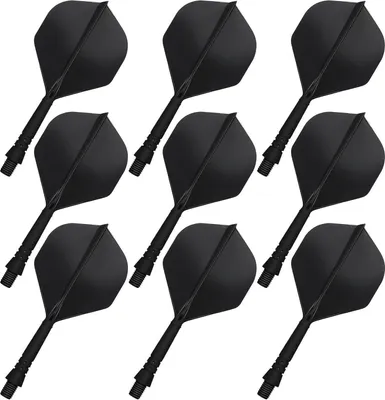 Produktbild von CyeeLife 2-In-1 Dart Flights and Shafts Pack of 9 Schwarz