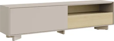 Produktbild von Selsey Distria – TV-Lowboard mit Schublade Kaschmirgrau / Eichenholzoptik,175 cm