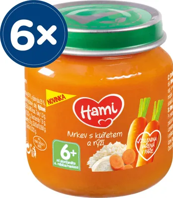 Productafbeelding van Hami wortelen met kip en rijst, 6 porties van 125 gram