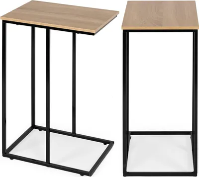 Image de Table d'appoint mobile pour ordinateur portable, structure en métal ModernHome