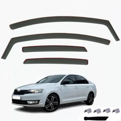 Produktbild von 4-teiliges Windabweiser-Set für SKODA RAPID SEDAN ab 2013