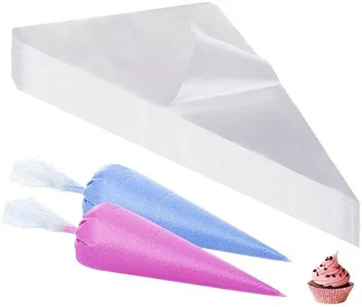 Obrázek produktu pro Sada profesionálních celofánových sáčků, 100 kusů, 31 x 21 cm, velké, ideální pro domácí pečení, k zdobení dortů, koláčů a sušenek.