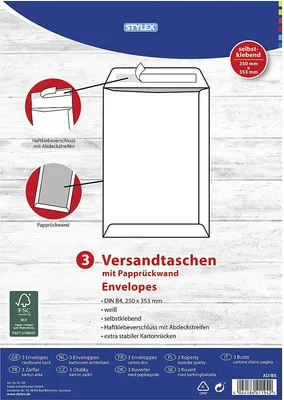 Immagine prodotto di Papprückwandtaschen B4 10 Stück Verkaufseinheit 665905 4044186411942