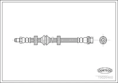 Produktbild von CORTECO 19026460 Bremsschlauch Hinten für FORD MONDEO I (GBP) MONDEO I Stufenheck (GBP)
