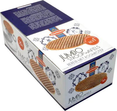 Obrázok produktu pre Daelmans Jumbo Stroopwafels, karamelové oblátky, oblátky, Gaufres, 36 kusov, jednotlivo balené, 1404g