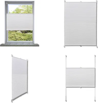 Zdjęcie produktu dla vidaXL Zaciemniająca roleta plisowana 50×100 cm biała - Rolety plisowane - Rolety plisowane - Rolety - Rolety