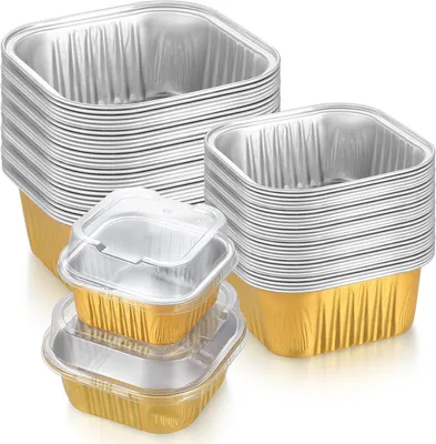 Obrázok produktu pre Muffin Formy s Viečkom, 30 Kusov, Hliníkové Pečúce Formy, na Pečenie