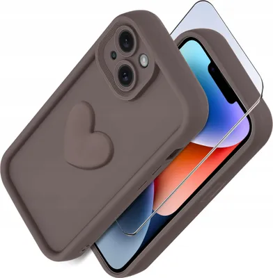 Immagine prodotto di Custodia per iPhone 13 | 14 in silicone OPACO cuore + Protezione per lo schermo 9H
