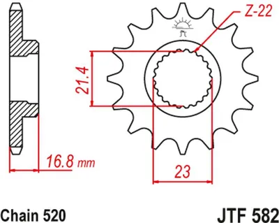Obrázek produktu pro Řetězové kolo JT JTF582,15