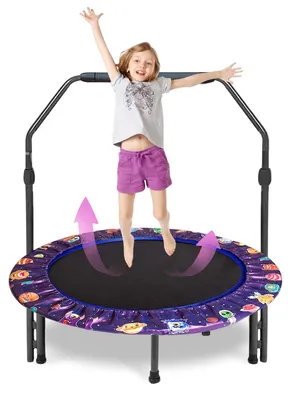 Zdjęcie produktu dla Omgoods - Mini trampolina dla dzieci z uchwytami, 91 cm