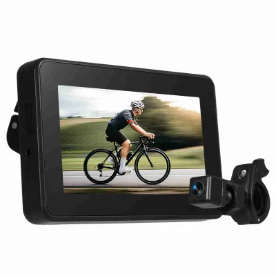 Zdjęcie produktu dla Rowerowa kamera cofania, 1080P, ekran HD 4,3 cala, kamera cofania do rowerów górskich
