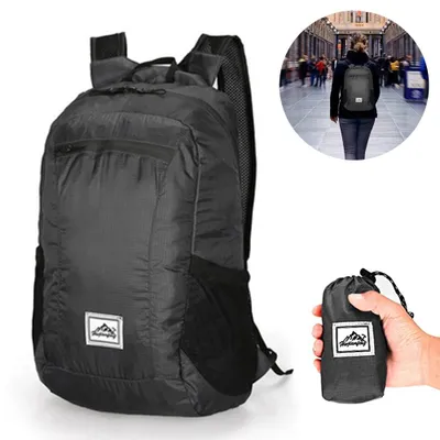 Produktbild von Wasserdichter Wanderrucksack 1 Stk, Leichter Faltbarer Tagesrucksack Aus 30D Nylon Für Wandern Camping Reisen