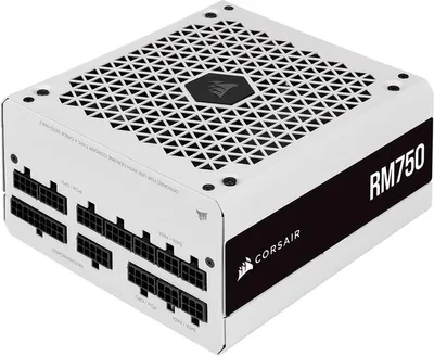 Produktbild von Corsair Netzteil RM White Series 2021, Weiß, Recertified, 150x86x160mm (BxHxT), Microsoft Modern Standby, Lüftermodus ohne Umlauf