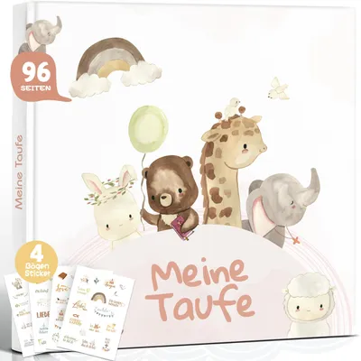 Productafbeelding van Gastboek voor een doopceremonie - Met stickers - 96 pagina's - Roze