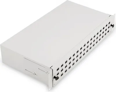 Zdjęcie produktu dla Digitus Panel światłowodowy, wysuwany, 2U, Stal, Szary, 1 szt.