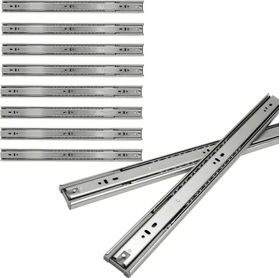 Produktbild von Schubladenschienen Rollenführung Schiene Schubladenauszug Schubladen Kugelführung Selbsteinzug Vollauszug Länge 400mm 10Paar