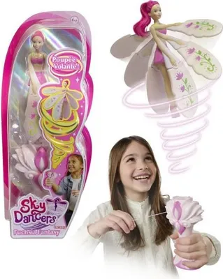 Zdjęcie produktu dla Latająca Lalka Sky Dancers Fuchsia Fantasy, Zabawka Latająca Bez Baterii, Od 6 Lat, Podstawa Startowa