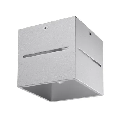 Image de Plafonnier LOBO gris 1xG9 8W aluminium 10x10x10cm Sollux Lighting