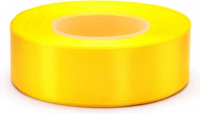 Produktbild von Elegantes Gelbes Satinband 25mm - 32m Rolle