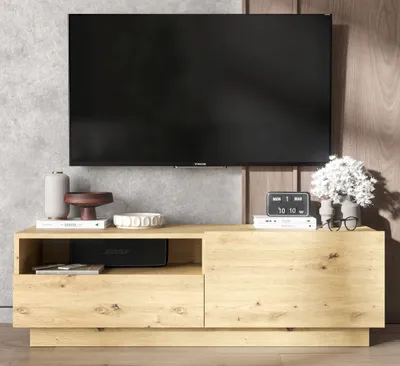 Produktbild von TV-Schrank Enjoy TV-Lowboard Loft Style Schublade Modern Lindner Möbel 120cm x 37cm x 35cm Farbe: Eiche artisan matt