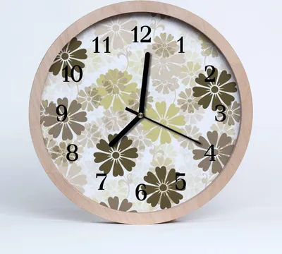 Produktbild von Holzuhr 20fi cm wanduhr - Blumen-Kunst-Blumen