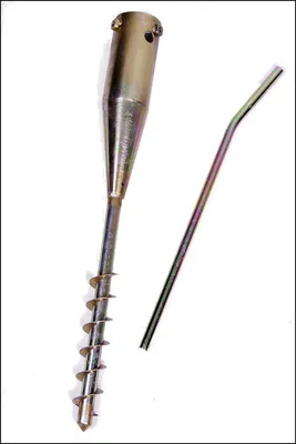 Produktbild von Metall Bodenhülse zum Eindrehen - 57 x 7 cm - Sonnenschirmhalter Schirmhalter Bodendübel Hülse
