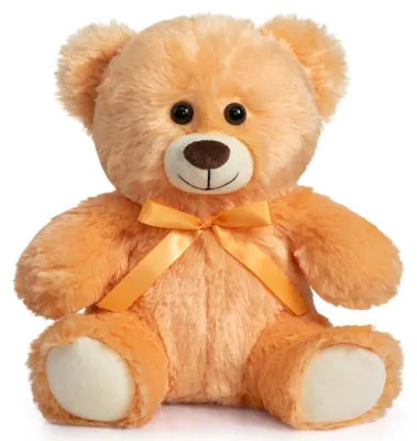 Produktbild von Weicher Plüsch-Teddybär, 30 cm, orange