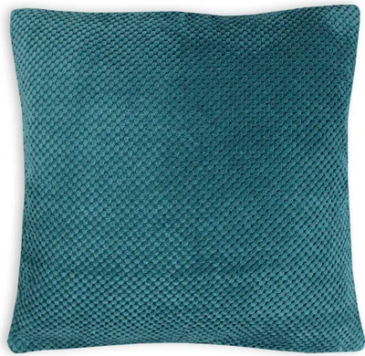 Produktbild von Kissenbezug 60x60 cm petrol Kissenhülle 3D Waben Kissen Chenille Webstruktur