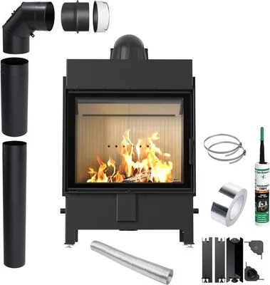 Immagine prodotto di Camino KRATKI LUCY 15 kW Ø200 Ekoprojekt Set di installazione con installazione