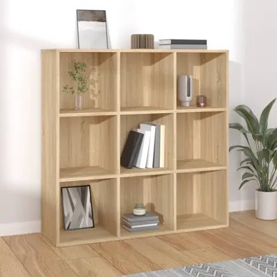 Produktbild von vidaXL Bücherregal Sonoma Eiche 98x30x98 cm Holzwerkstoff - Bücherregal - Bücherregale - Bücherschrank - Bücherschränke
