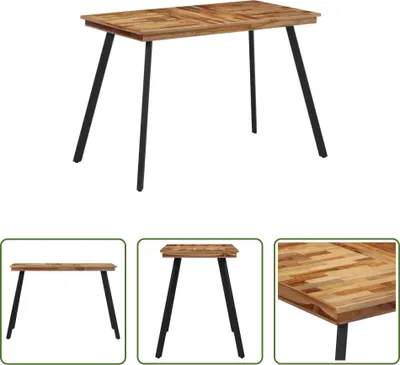 Produktbild von The Living Store Esstisch 120x62x76 cm Massivholz Teak