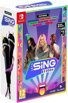 Produktbild von PLAION Let's Sing 2026 + 2 Mics, Nintendo Switch, Multiplayer-Modus, RP (Rating Pending)