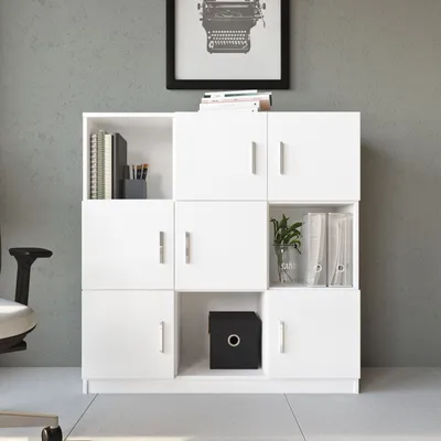 Obrázek produktu pro Skye Decor, Vo7-W, víceúčelová skříňka, bílá, 100 % MELAMÍNEM POVLÁKNĚNÁ DESKA, 119,9 x 37,6 x 121,8 cm