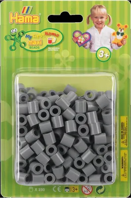 Immagine prodotto di Perline di ferro Hama Maxi Gray, 250 pz.