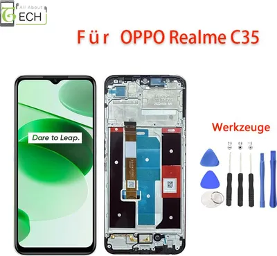 Produktbild von Für Oppo Realme C35 RMX3511 LCD Display mit Rahmen Bildschirm Touch Screen