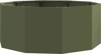 Image de Jardinière Vert olive 90 x 90 x 35 cm Acier