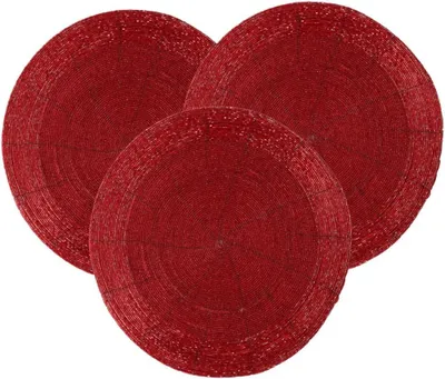 Productafbeelding van Ronde placemat, hittebestendig, diameter 31 cm, set van 3, voor de eettafel