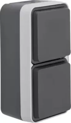 Produktbild von Berker 47703555, Typ F, DIN-Schiene, Grau, Thermoplast, IP55, 250 V