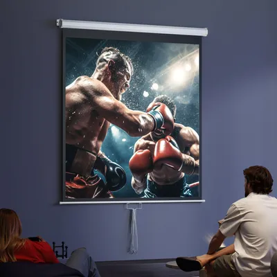 Produktbild von SUGIFT Beamer Leinwand 152x152 cm, 85 Zoll, Projektionsleinwand 1:1, HD 4K, 160° Betrachtungswinkel, Weiß | Wand- & Deckenmontage | 5,0 kg