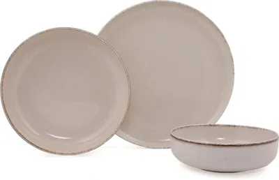 Produktbild von Hermia Concept, MOD12Y1730P02, Essservices, Tafelservice (12-teilig), Creme, Porzellan, 24 x 24 cm