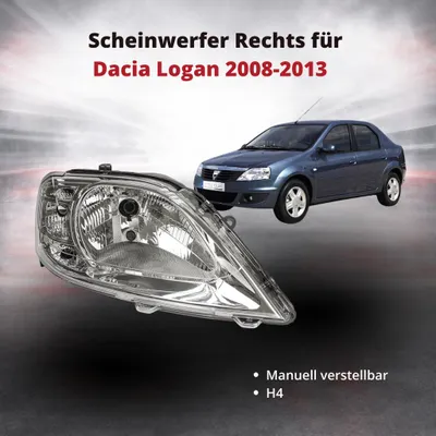 Obrázek produktu pro Přední světlo vpravo pro Dacia Logan 2008–2013 | ručně nastavitelné | OEM 8200744754