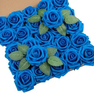 Image de Lot de 25 fleurs artificielles en mousse PE pour la décoration