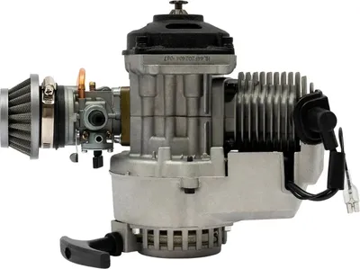 Image de Moteur pour mini-moto, moto tout-terrain et scooter - 49 cm³ 2 temps - Refroidi par air - Démarreur à câble - Noir