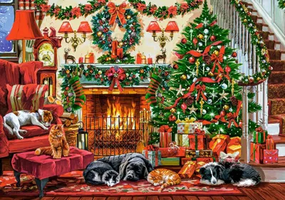 Produktbild von Castorland Puzzle Cozy Fireplace - 500 Teile Puzzle Spaß