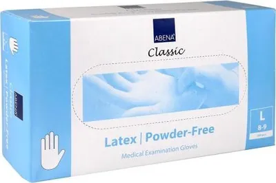 Produktbild von ABENA Latex-Handschuhe,puderfrei Gr.L(100Stk),